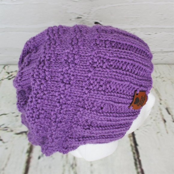 Duncan Street Designs Donna Lee Hipster Hand Knit Slouchy Hat - Picture 6 of 6